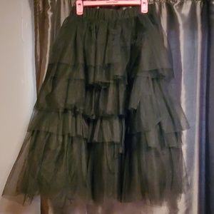 Midi tulle skirt